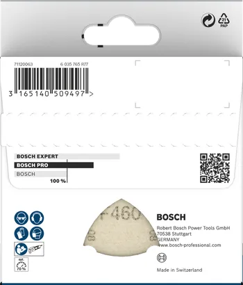 Bosch PRO F460 sanding sheet 93×93 mm.