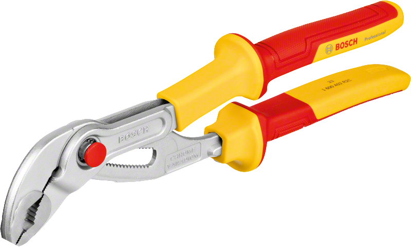 Bosch VDE water pump plier with insulated handles.