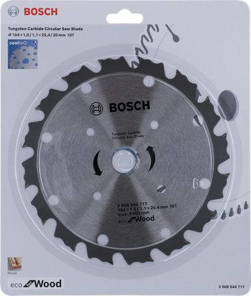 Bosch Eco for Wood 1.1×184 mm CoolteQ saw blade.