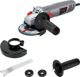 Bosch WS700 angle grinder with accessory set.