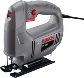 Bosch ST 650 jigsaw with blade and accessories.