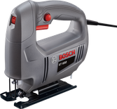 Bosch ST 650 jigsaw with blade and accessories.