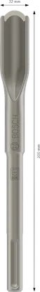 Bosch PRO SDS max Hollow Gouging Chisel 32x300 mm.