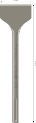 Bosch PRO SDS max-4C Spade Chisel 80x300 mm.