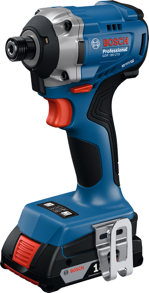 Bosch GDR 18V-215 impact driver with long bit holder.