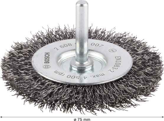 Bosch PRO Metal clean wire wheel straight shank 75 mm.