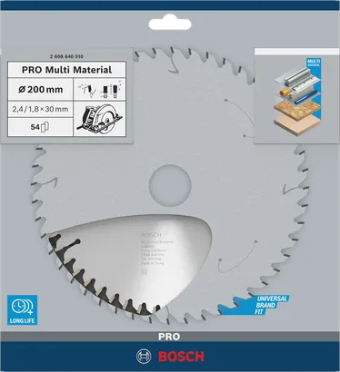 Bosch PRO Multi Material 200 mm saw blade.