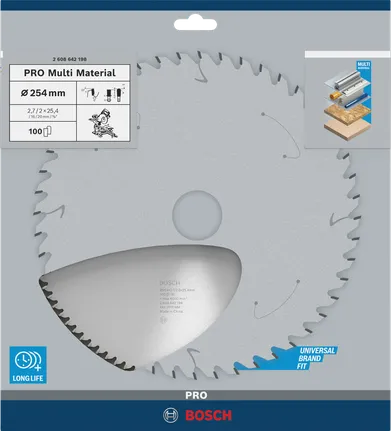Bosch PRO Multi Material 254 mm circular saw blade.