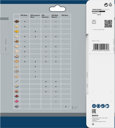 Bosch PRO Wood 184 x 2 x 25 mm circular saw blade packaging.
