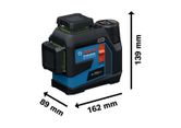 Bosch GLL 100-33 CG Line Laser dimensions drawing