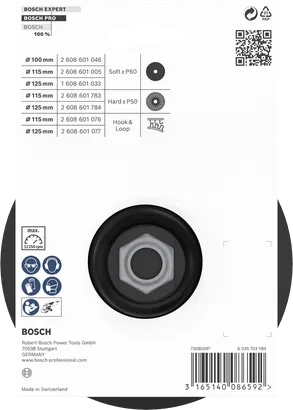 Bosch PRO backing pad 125 mm M14 hook-and-loop.