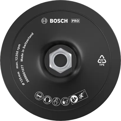Bosch PRO Backing Pad 125 mm soft type Hook-and-Loop.