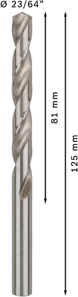 Bosch PRO Metal HSS-G twist drill bit 23/64 inch.