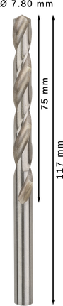 Bosch PRO Metal HSS-G 7.8 mm twist drill bit.
