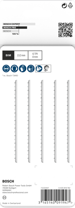 Bosch PRO Hardwood T344DF jigsaw blades 152 mm 5 pcs.