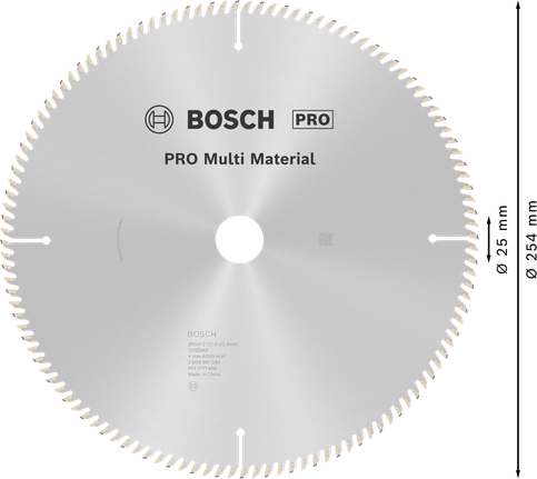 Bosch PRO Multi Material circular saw blade, 254 mm.
