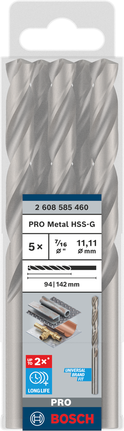 Bosch PRO Metal HSS-G 7/16″ drill bit set.