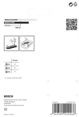 Bosch PRO R Impact Bits 8 pcs 55 mm.