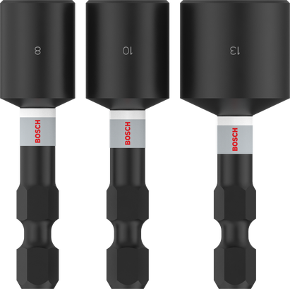 Bosch PRO Nutsetter Impact set 8, 10, 13 mm 1/4" hex.