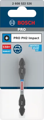 Bosch PRO PH2 double-ended impact bit 65mm.