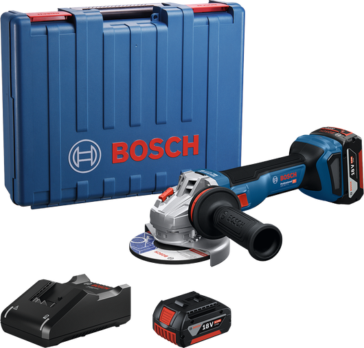 Bosch GWS 18V-11 angle grinder with case, battery and charger.