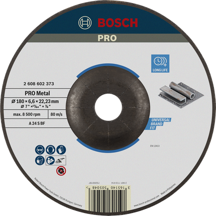 Bosch PRO Metal Grinding Disc A 24 S BF for metal.