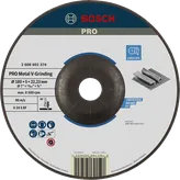 Bosch PRO Metal V-Grinding Disc 180 mm for metalwork.