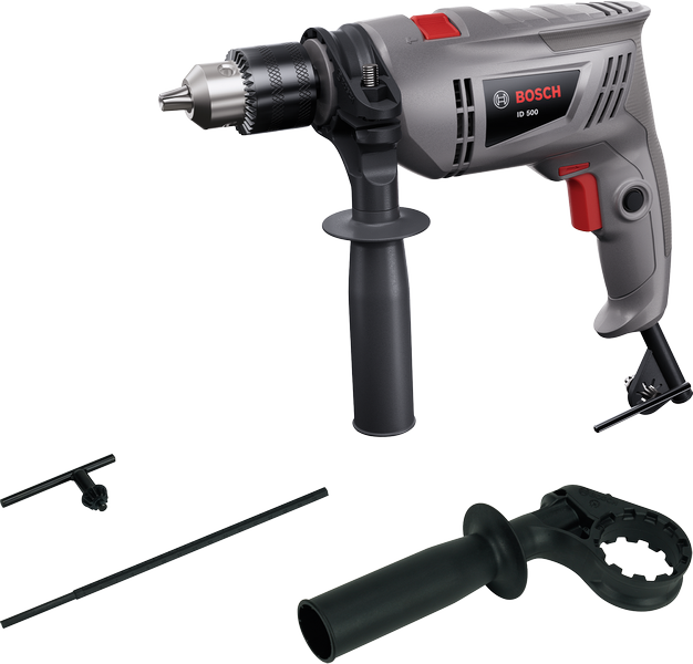 Bosch ID 500 electric drill with side handle.