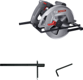 Bosch KS 120 corded circular saw with accessories.