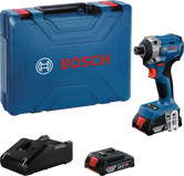 Bosch GDR 18V-215 impact driver set with long bit holder.