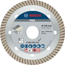 Bosch PRO Ceramic Diamond Disc, 105 mm for tile cutting.