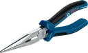 Bosch long nose plier with ergonomic blue handle.