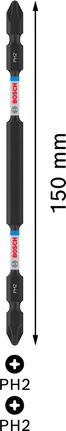 Bosch PRO double-ended PH2 impact bit 150mm.