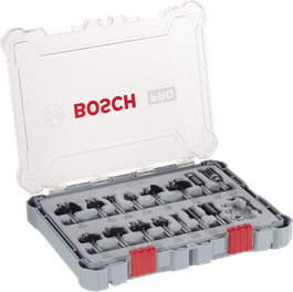 Bosch PRO Router Bit Mixed Set 15 pcs in case.