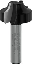 Bosch PRO Router Bit Ovolo R 6.3 mm for edge rounding.