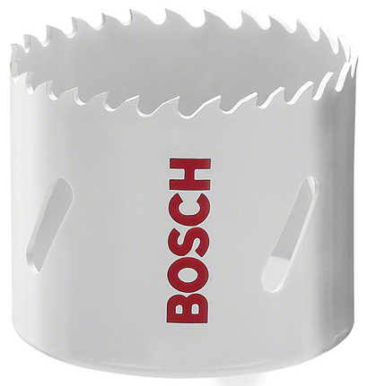Bosch 56mm bi-metal holesaw for precise cutting.