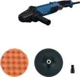 Bosch GPO 11-180 polisher with handle and accessories.