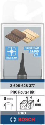 Bosch PRO router straight bit 4×8 mm.