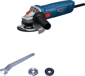 Bosch GWS 700-125 angle grinder with accessories.
