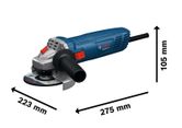 Bosch GWS 700-125 Angle Grinder dimensions drawing