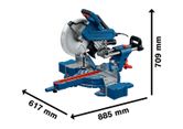Bosch GCM 340-305 D Mitre Saw dimensions drawing