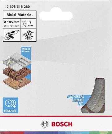Bosch multi material diamond cutting disc 105×16/20×7 mm.