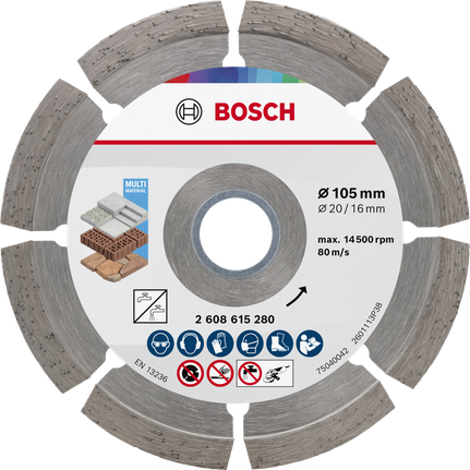 Bosch Multi Material Diamond Cutting Disc 105 mm.