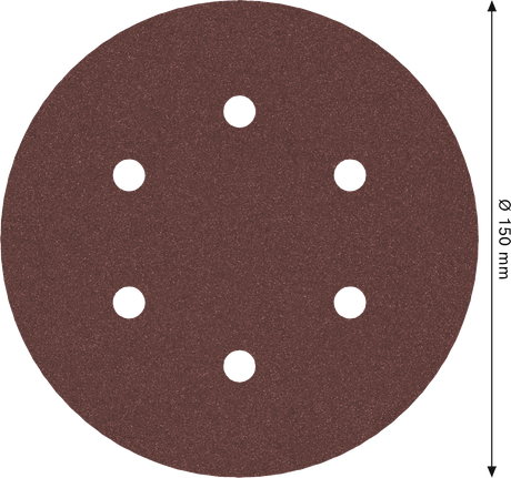 Bosch PRO E466 sanding disc 150mm 6 holes grit 240.
