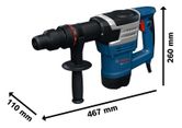 Bosch GSH5MX Demolition Hammer with SDS max dimensions drawing