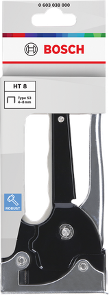 Bosch HT 8 handheld tacker for Type 53 staples.