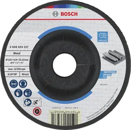 Bosch metal grinding disc 125 x 6.8 x 22.23 mm.