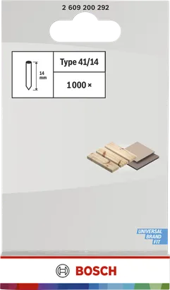 Bosch pin type 41 14mm 1000 pack for wood joining.