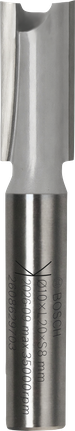 Bosch router bit straight two flutes Ø10 x L20 shank 8 mm.