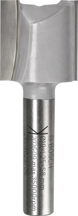 Bosch router bit straight two flutes 19x25x8 mm.